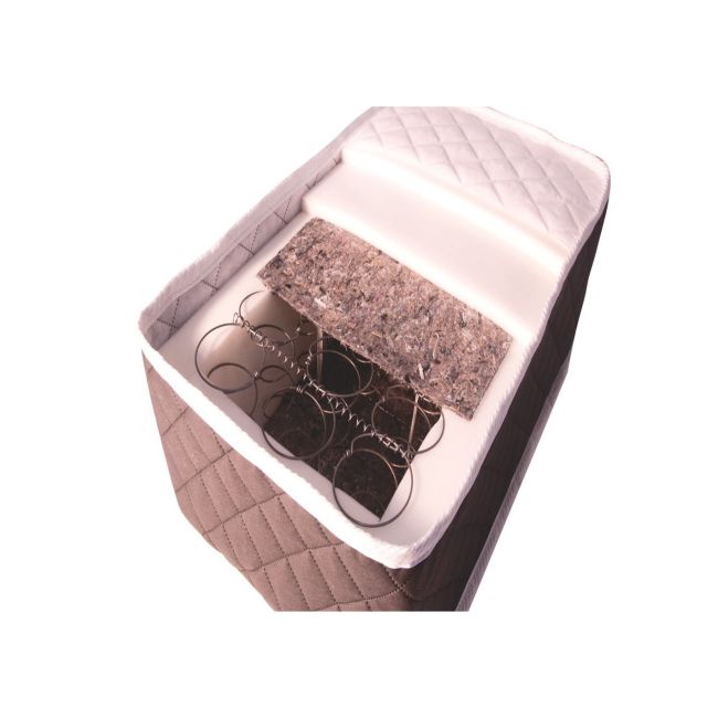 Saltea ortopedica, praga 140x190x22 cm, cu plasa de arcuri tip bonell, box spring system, fermitate medie, sistem de aerisire perimetral, saltsib drm1432