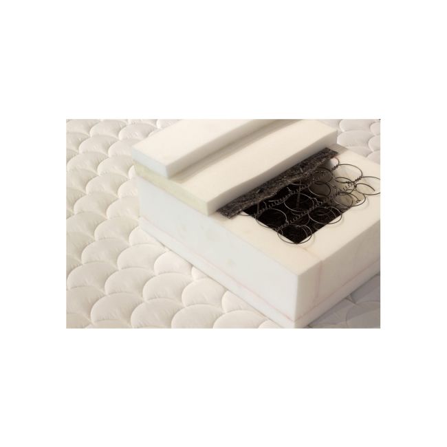 Set saltea ortopedica, tulip super lux comfort, 140x190x30cm, fermitate tare, cu plasa de arcuri tip bonell, sistem de aerisire banda spaceair, saltsib plus 2 perne matlasate microfibra 50x70cm, lavabile la 60°c drm1699
