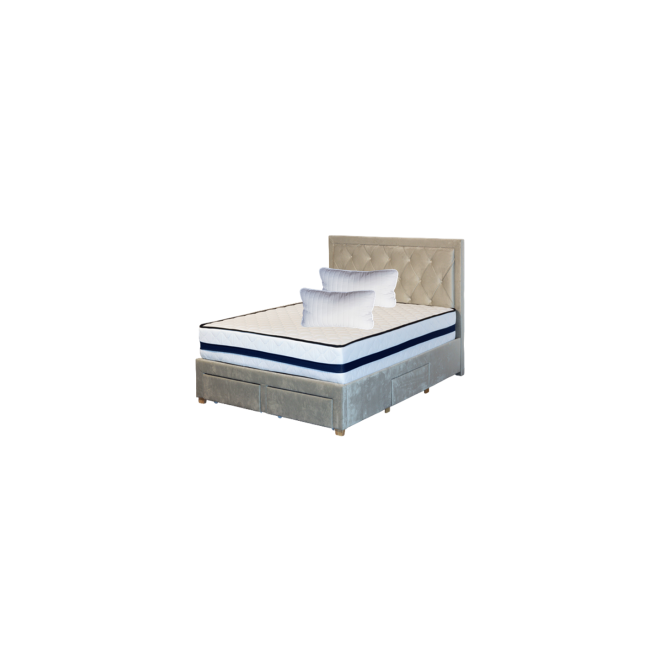 Set saltea ortopedica, tulip super lux comfort, 160x190x30cm, fermitate tare, cu plasa de arcuri tip bonell, sistem de aerisire banda spaceair, saltsib plus 2 perne matlasate microfibra 50x70cm, lavabile la 60°c drm1701