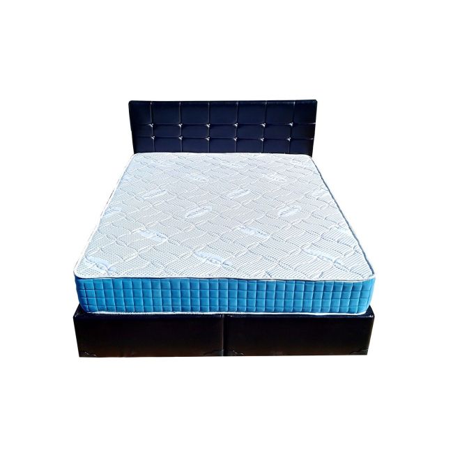 Set saltea ortopedica cu spuma poliuretanica, memory foam 5 cm paris, 140x190x23cm, fermitate tare, sistem de aerisire perimetral, saltex plus 2 perne matlasate microfibra 50x70cm, lavabile la  60°c drm1677