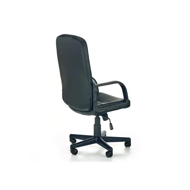 Scaun de birou hm denzel, piele ecologica, mecanism balansare, inaltime ajustabila, 102 kg, 110x58x45 cm, negru drm2039