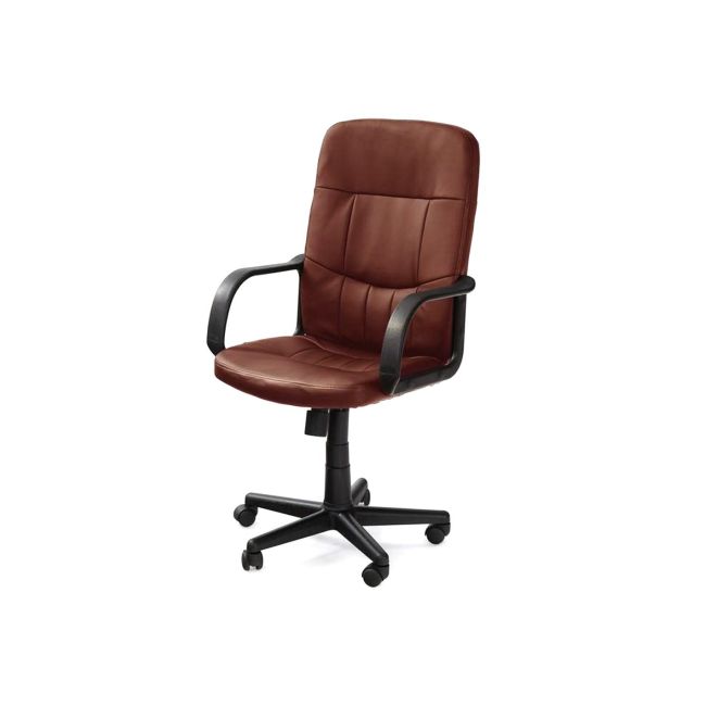 Scaun de birou hm denzel, piele ecologica, mecanism balansare, inaltime ajustabila, 102 kg, 110x58x45 cm, negru drm2039