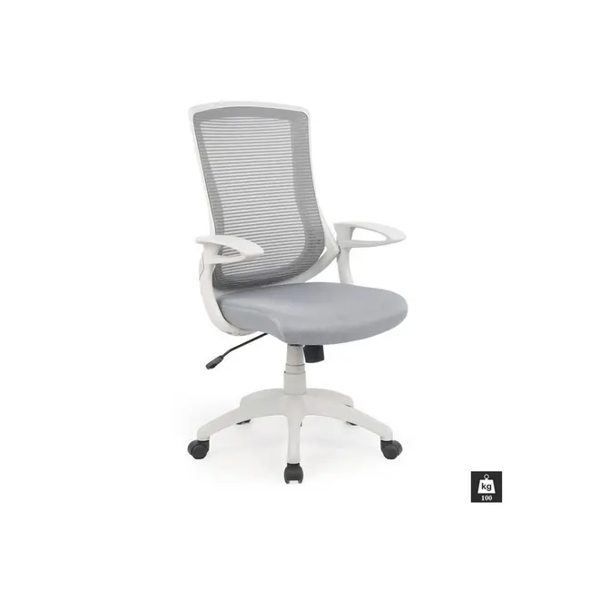 Scaun directorial hm igor, ergonomic, cadru polipropilena, tapiterie mesh, inaltime ajustabila, 100 kg, 114x66x63 cm, alb/gri drm2029