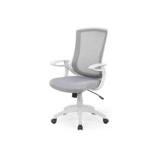 Scaun directorial hm igor, ergonomic, cadru polipropilena, tapiterie mesh, inaltime ajustabila, 100 kg, 114x66x63 cm, alb/gri drm2029