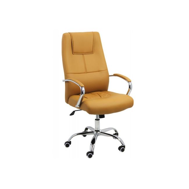 Scaun directorial off 324, piele ecologica, baza cromata, mecanism de balans, suport lombar, 100 kg drm2257