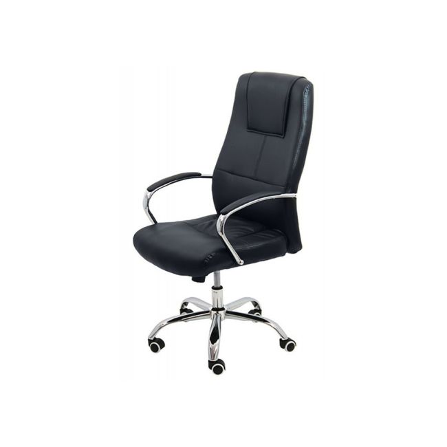 Scaun directorial off 324, piele ecologica, baza cromata, mecanism de balans, suport lombar, 100 kg drm2257