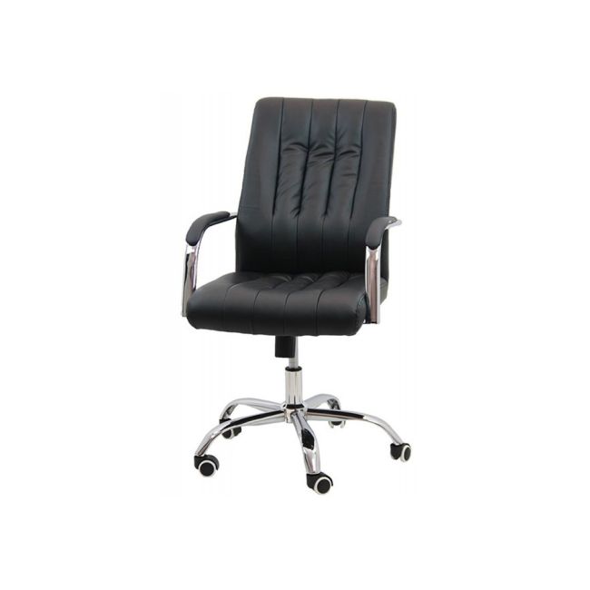 Scaun directorial off 325, piele ecologica, baza cromata, mecanism de balans, 100 kg drm2255