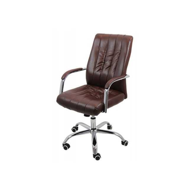 Scaun directorial off 325, piele ecologica, baza cromata, mecanism de balans, 100 kg drm2255