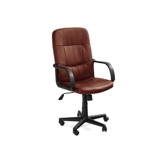 Scaun birou hm denzel, piele ecologica, directorial, mecanism balansare, inaltime ajustabila, 102 kg, maro drm2752