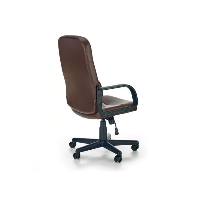 Scaun birou hm denzel, piele ecologica, directorial, mecanism balansare, inaltime ajustabila, 102 kg, maro drm2752