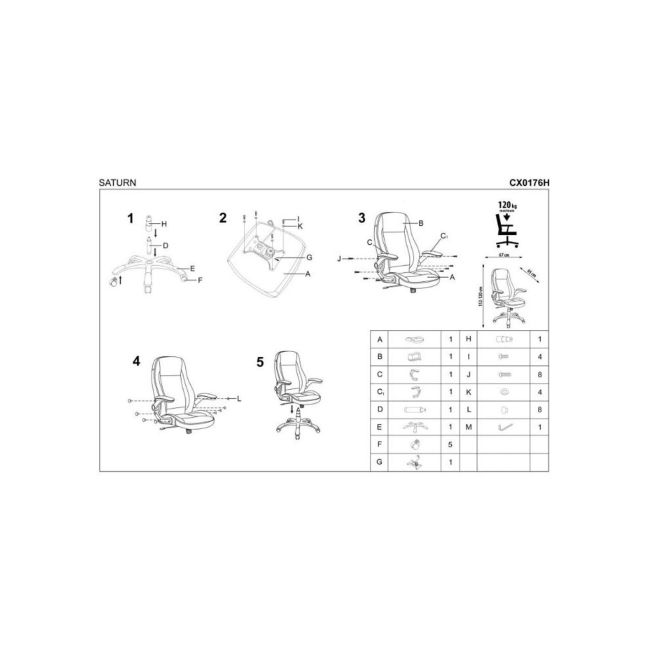 Scaun directorial hm saturn gri drm2784