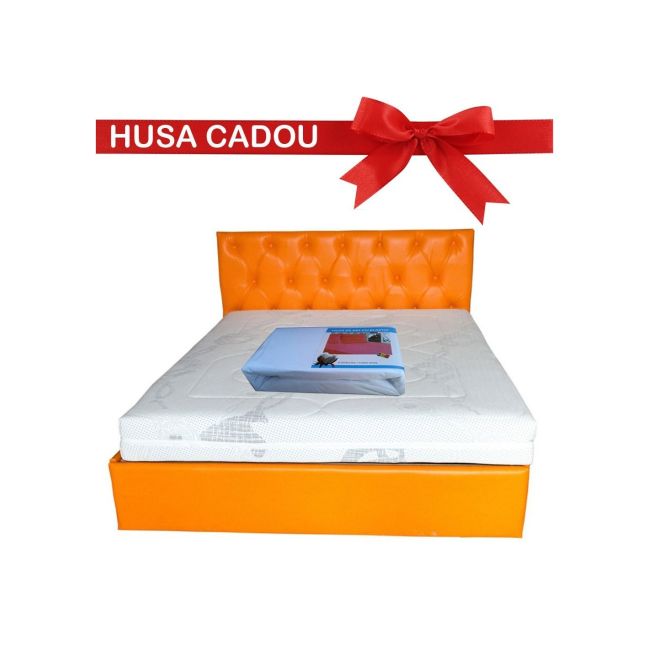 Saltea cu spuma poliuretanica hr, memory foam 4cm, zeus memory comfort dodolut 140x200x20cm,  husa detasabila tricot, hipoalergenica, fermitate tare, greutate maxima sustinuta 150 kg/persoana, saltsib drm3564
