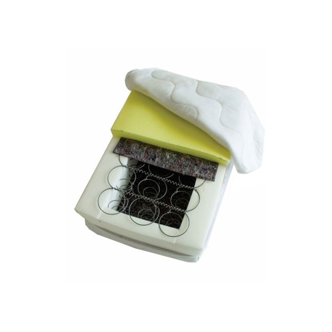 Set saltea cu arcuri, cronos hr spring comfort 180x200x24cm, cu spuma poliuretanica hr 3,5 cm pe ambele fete, husa detasabila tricot, hipoalergenic, fermitate medie, saltsib plus pilota microfibra vara, lavabila la  95°c drm3578
