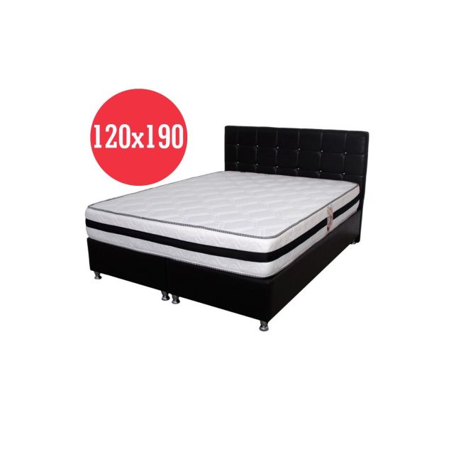 Saltea ortopedica, cu arcuri, memory super ortopedic azalee, 120x190x25cm, fermitate mediu spre tare, cu plasa de arcuri bonell, memory foam 5 cm, sistem de aerisire spaceair, salt confort drm4205