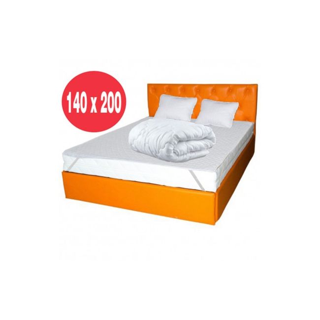 Set avantaj saltea hermes super high comfort 140x200  plus 2 perne plus husa hipoalergenica plus pilota iarna microfibra 180x200 drm3648