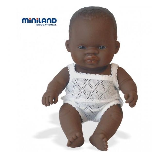 Baby african baiat Miniland Papusa 21cm - OKEML31123
