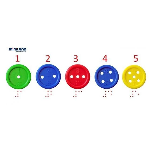 Set cu 140 nasturi pentru activitati educative Miniland - OKEML31715