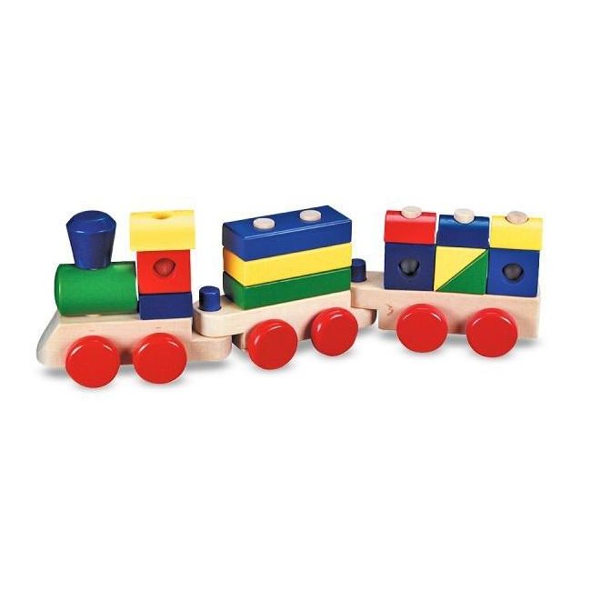 Trenulet din lemn de stivuit Melissa and Doug - OKEMD0572