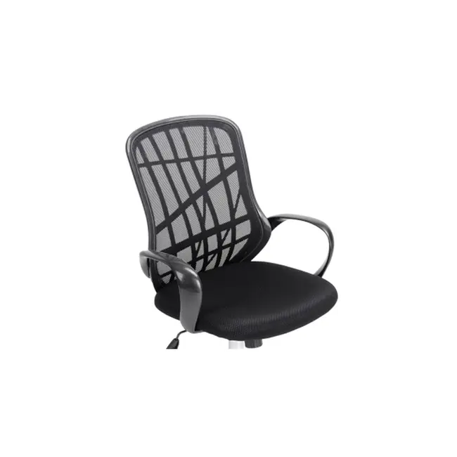 Scaun de birou cu mesh sl dexter, cadru cromat, mecanism de balans, roti pivotante, 100 kg, negru drm4771