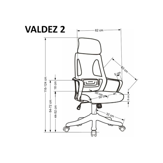 Copy of scaun birou hm valdez negru drm10266