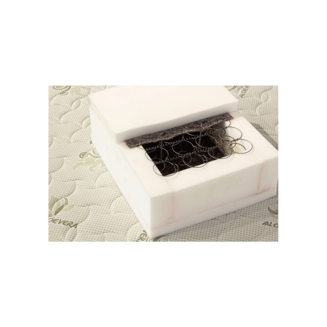 Saltea superortopedica optima aloe vera, cu plasa de arcuri, margine antilasare, sistem de aerisire 160x200x24 cm drm10310