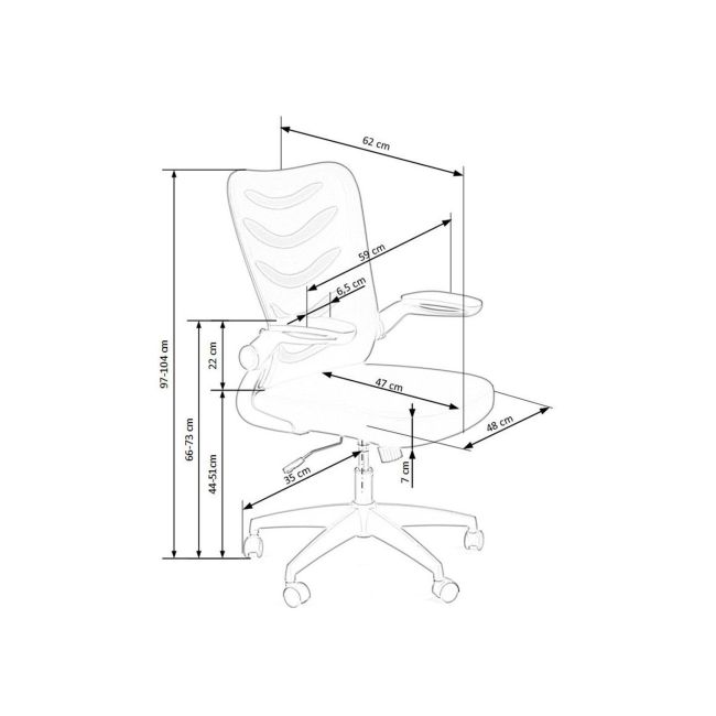 Scaun birou cu mesh hm lovren, ergonomic, inaltime reglabila, cotiere rabatabile, baza polipropilena, 100 kg, negru drm8806