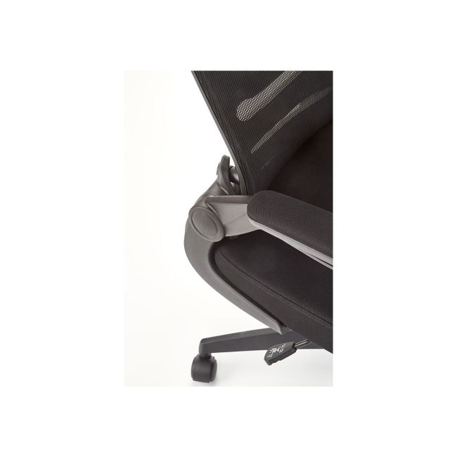 Scaun birou cu mesh hm lovren, ergonomic, inaltime reglabila, cotiere rabatabile, baza polipropilena, 100 kg, negru drm8806