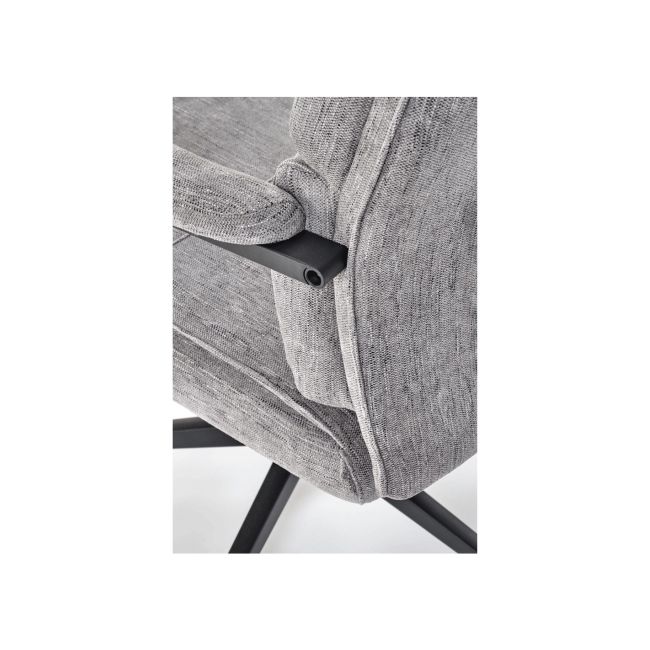 Scaun directorial hm adriano, stofa, inaltime reglabila, mecanism de balansare, perne duble, 100 kg, gri drm10296