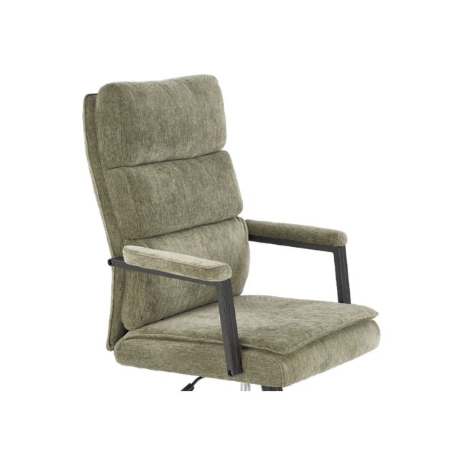 Scaun directorial hm adriano, stofa, inaltime reglabila, mecanism de balansare, perne duble, 100 kg, olive drm10295
