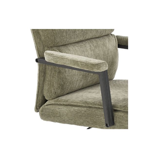 Scaun directorial hm adriano, stofa, inaltime reglabila, mecanism de balansare, perne duble, 100 kg, olive drm10295