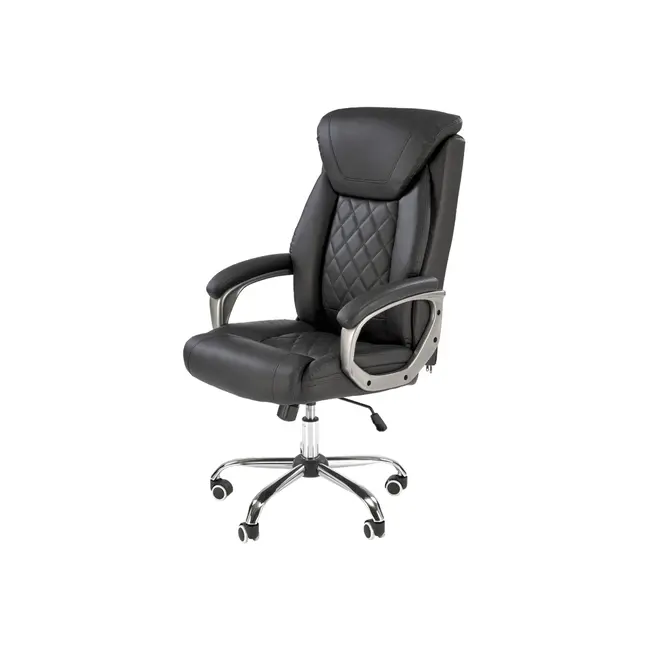 Scaun directorial hm helder, piele ecologica, robust, inaltime reglabila, mecanism de balansare, 100 kg, negru drm10297