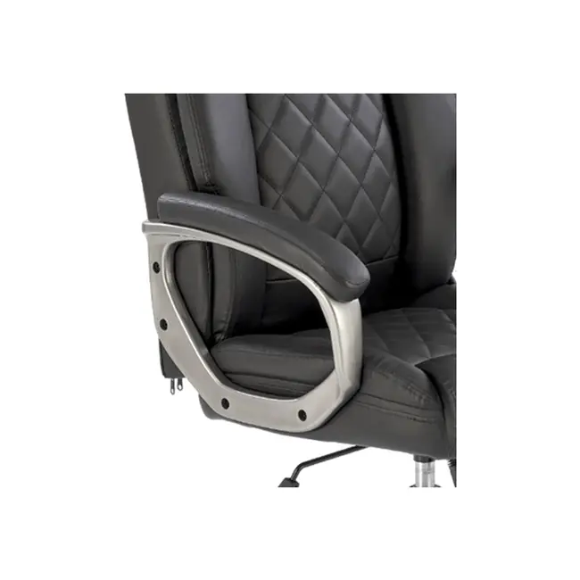 Scaun directorial hm helder, piele ecologica, robust, inaltime reglabila, mecanism de balansare, 100 kg, negru drm10297
