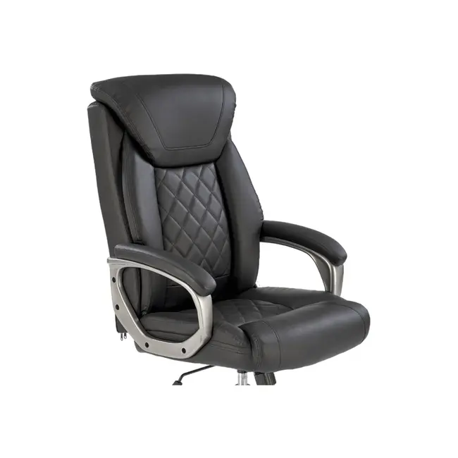 Scaun directorial hm helder, piele ecologica, robust, inaltime reglabila, mecanism de balansare, 100 kg, negru drm10297