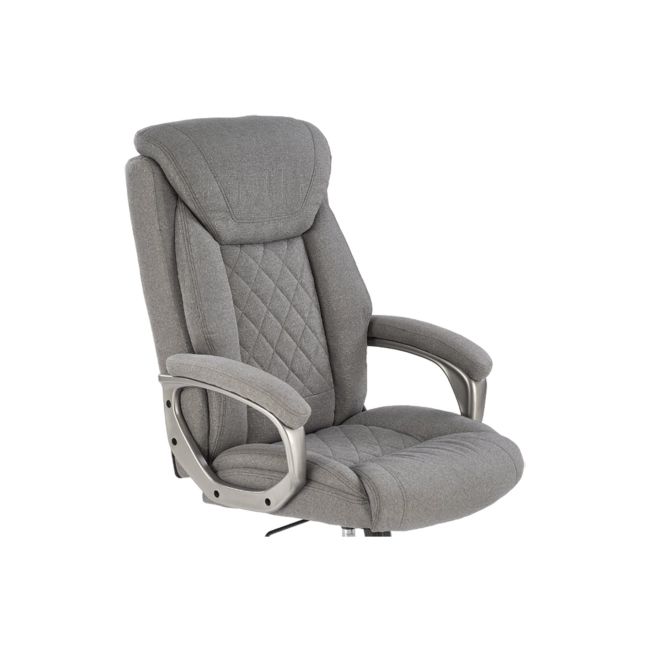 Scaun directorial hm helder 2, stofa, cadru metalic cromat, mecanism de balansare, 100 kg, gri drm10298