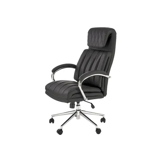 Scaun directorial hm romano, piele ecologica, mecanism de balansare, negru drm10300