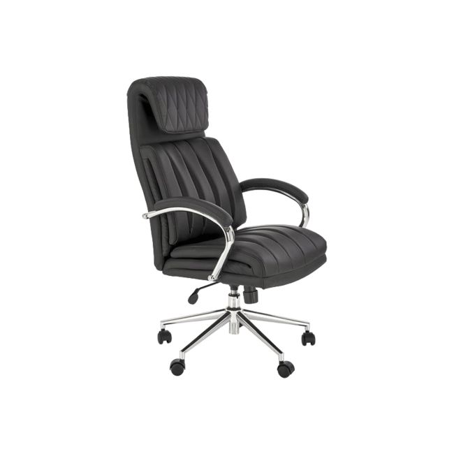Scaun directorial hm romano, piele ecologica, mecanism de balansare, negru drm10300