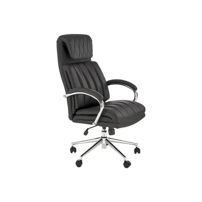 Scaun directorial hm romano, piele ecologica, mecanism de balansare, negru drm10300