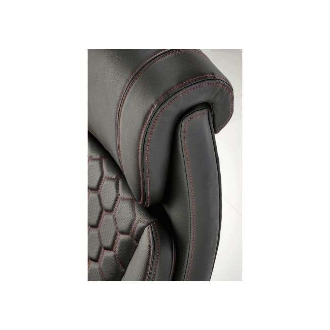 Scaun directorial hm thomas, piele ecologica, mecanism de balansare, cadru polipropilena, 100 kg, negru drm10302