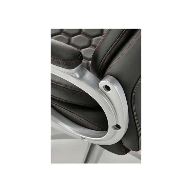 Scaun directorial hm thomas, piele ecologica, mecanism de balansare, cadru polipropilena, 100 kg, negru drm10302
