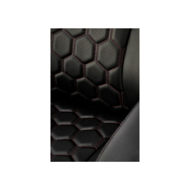 Scaun directorial hm thomas, piele ecologica, mecanism de balansare, cadru polipropilena, 100 kg, negru drm10302