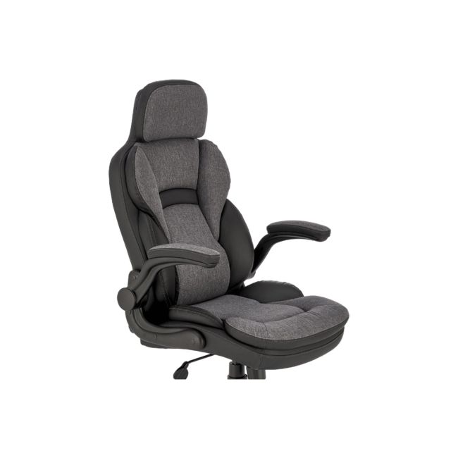 Scaun directorial hm valerio, stofa si piele ecologica, sarcina maxima 100 kg, negru/gri drm10304