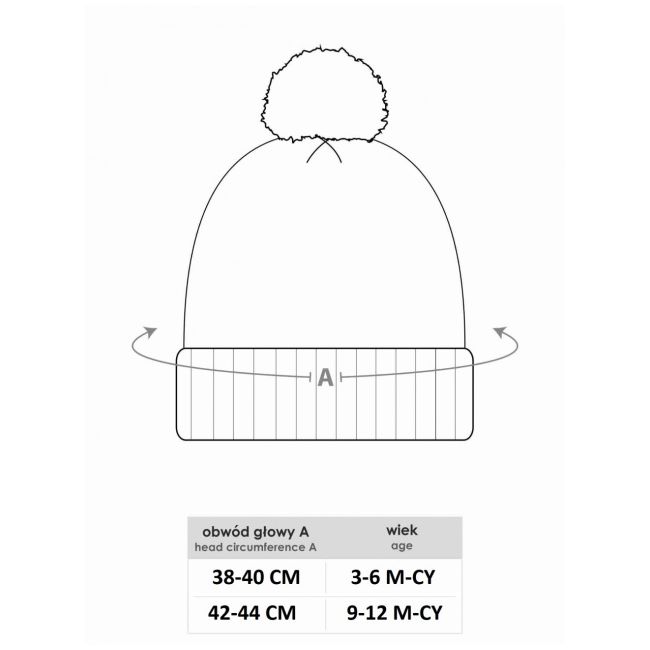 Căciulă de iarnă pentru copii, albastră, cu ursuleț, legată sub bărbie czz-0429c