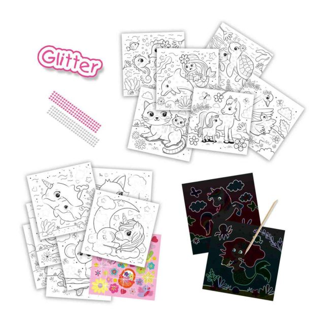 Carte de colorat cu activitati 3 in 1 unicorn sa00117