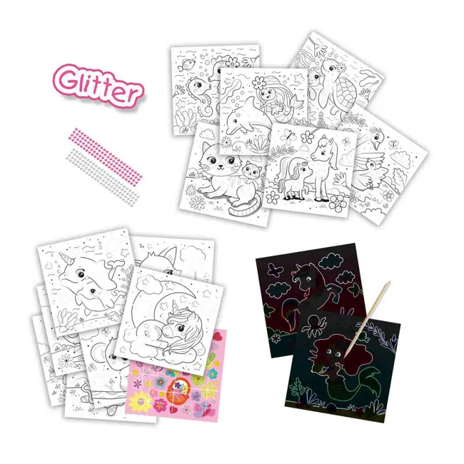 Carte de colorat cu activitati 3 in 1 unicorn sa00117