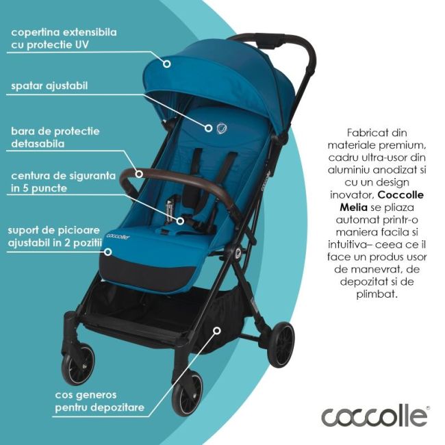 Carucior sport autofold coccolle melia deep turquoise smb323032732
