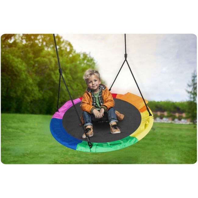 Leagan tip cuib pentru copii xxl, 110 cm, 150 kg, neo-sport 1050, multicolor edeedi1050