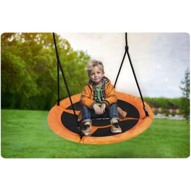 Leagan tip cuib pentru copii xxl, 95 cm, 150 kg, neo-sport 1004, portocaliu edeedi1004
