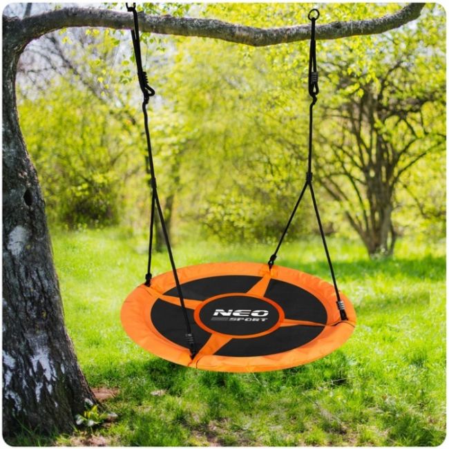 Leagan tip cuib pentru copii xxl, 95 cm, 150 kg, neo-sport 1004, portocaliu edeedi1004