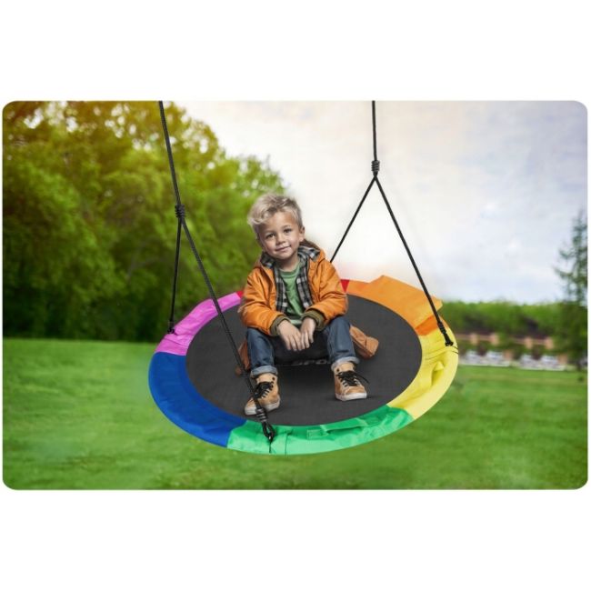 Leagan tip cuib pentru copii xxl, 95 cm, 150 kg, neo-sport 1040, multicolor edeedi1040