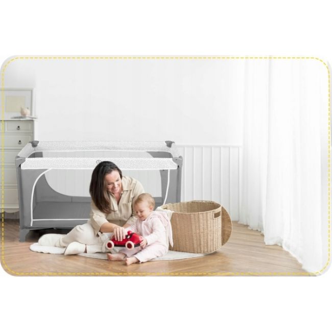 Patut pliabil 125 x 65 x 78 cm ricokids rk-241 - gri edeedi724100